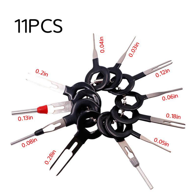 Product Introduction of 11PCS Automotive Plug Terminal Removal Tool Car Electrical Wire Crimp Connector Pin Extractor Kit Key Pin Removal Tool 12