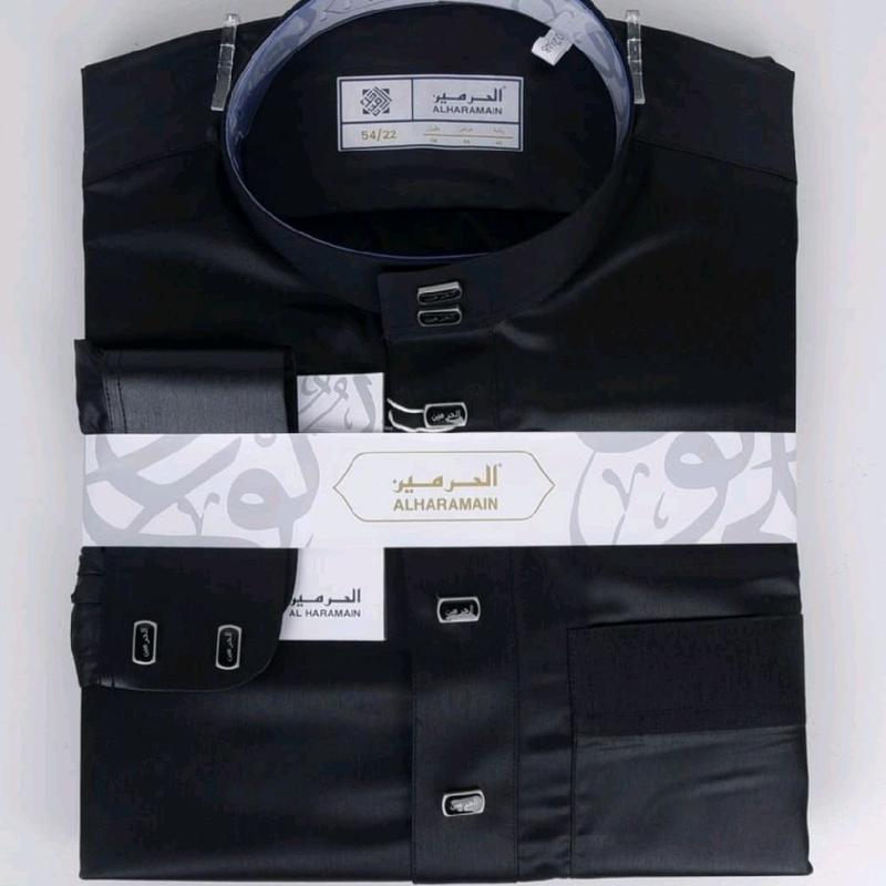 AL HARAMAIN JUBAH/GAMIS PRIA DEWASA DAN REMAJA PREMIUM IMPORT MANSET HITAM 0