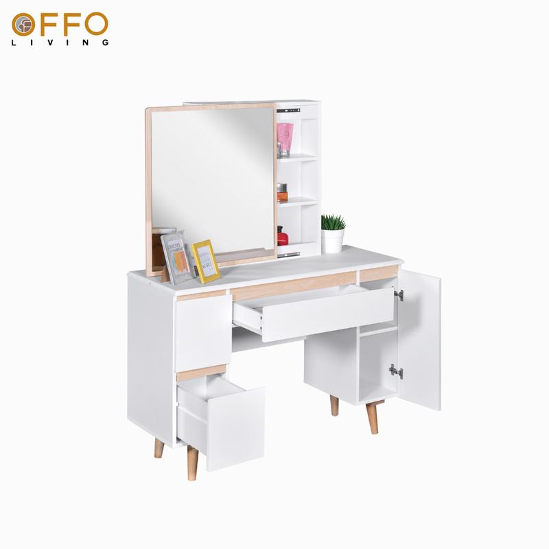 Offo Living - Meja Rias Elegan Dengan Laci Tipe Lotus 0