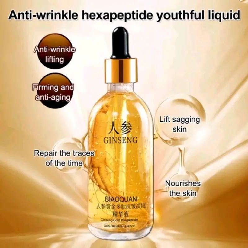 Serum Ginseng Untuk  Membantu Menghilang Kerutan Wajah Mengencangkan Memutihkan Memudarkan Essence Aging Bopeng Tetes Perawatan Mencerahkan 2