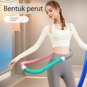 MEY MEY DIY Spring Hula Hoop Olahraga Santai - Hulahop Pegas Slimming Pembakar Lemak Portabel dengan Bahan PVC & Stainless Steel Premium Diameter 52cm Cocok untuk Rumah Gym Outdoor Best Seller