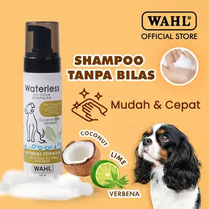 Wahl Dog Dry Waterless Shampoo 200ml - Sampo Anjing, Dry Shampoo, Anti Bau