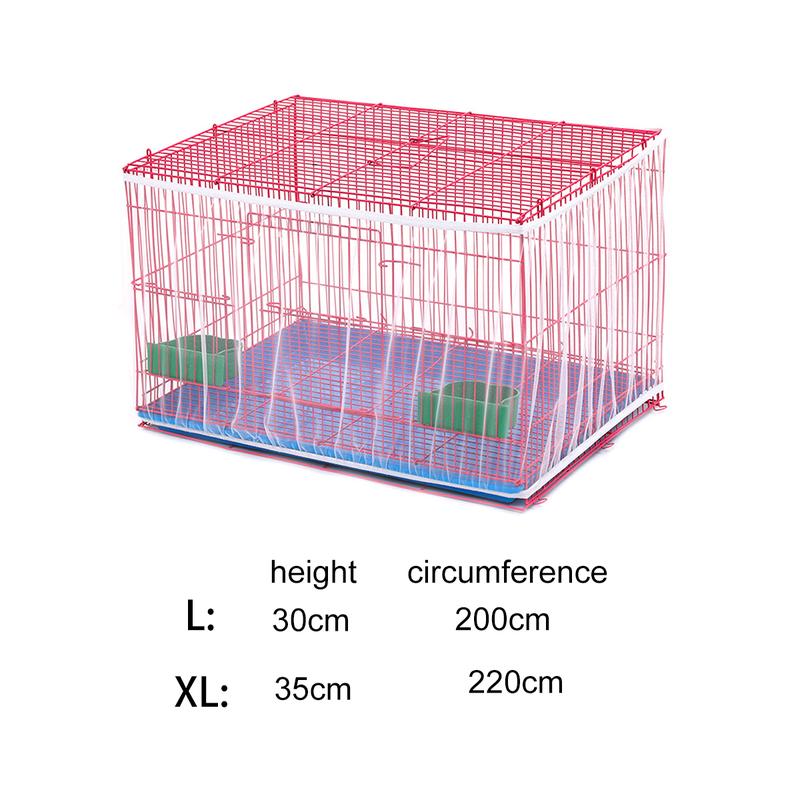 Product Introduction of Mesh Bird Cage Cover & Bonsai Dust Cover Mesh Bird Parrot Cover Soft Easy Cleaning Nylon Airy Fabric Mesh Bird Cage Cover Seed Catcher Guard Cover Shell Skirt Net Easy Cleaning 5