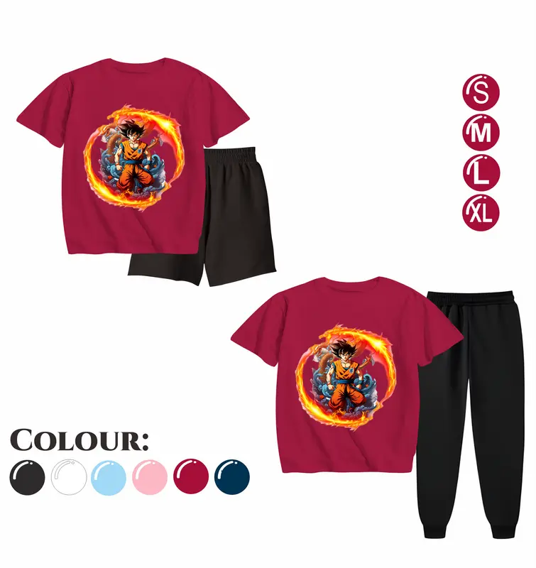 Setelan Anak Laki Laki - Baju Kaos dan Celana Anak Cowok Fashion Motif Pakaian Terbaru Usia 5-15 Tahun - DRAGON FIRE Navy 3