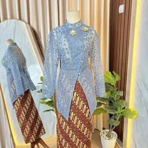 Shakura Hazana Outer Tunik Kebaya Brukat Janggan Brokat Modern Atasan Wanita Lebaran Kondangan