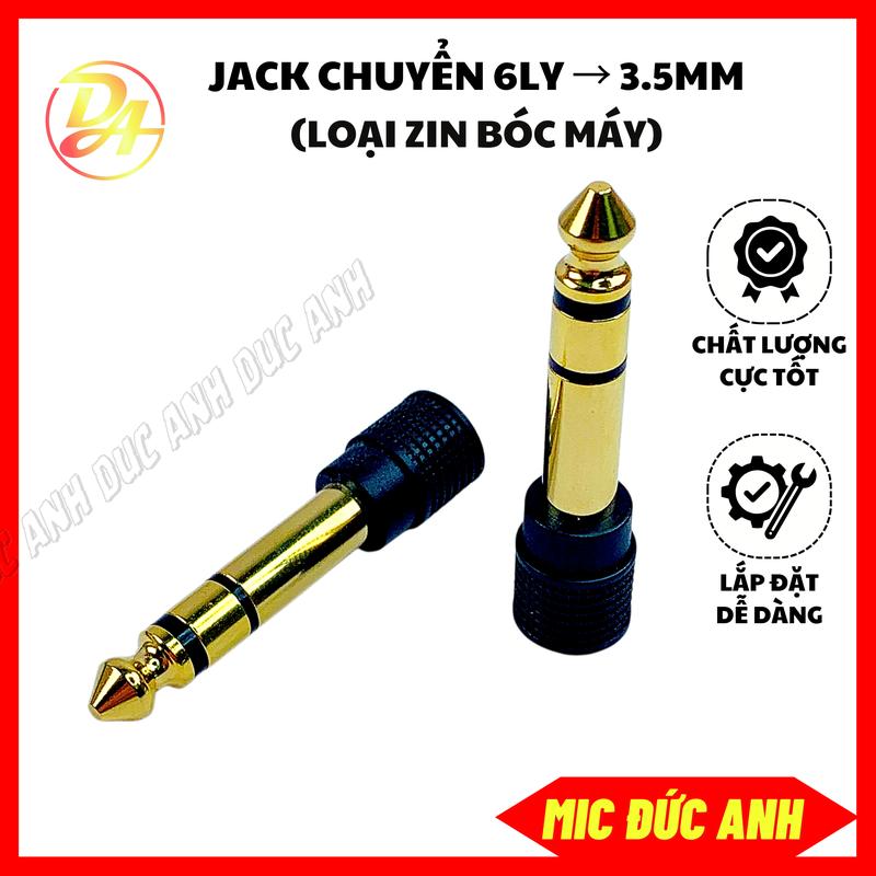 Cặp Jack Chuyển Đổi 6ly Sang 3.5mm Bọc Mạ Đồng Truyền Tín Hiệu Âm Thanh Tốt, Thiết Kế Chắc Chắn Dễ Dàng Tương Thích, Phụ Kiện Đức Anh