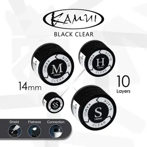 Kamui Cue Tip Black Clear Medium - Original, SN Tembus,14mm Original Japan
