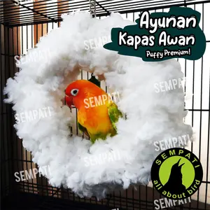 Sempati Snow Swing Ayunan Kapas Mainan Tangkringan  Burung Lovebird Parkit Sugar Glider Hamster Marmut Snow Sehat
