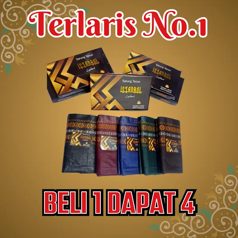 Terlaris No. 1 Sarung Tenun Motif Beli 1 Dapat 4 COD GRATIS ONGKIR Muslim Nyaman 1