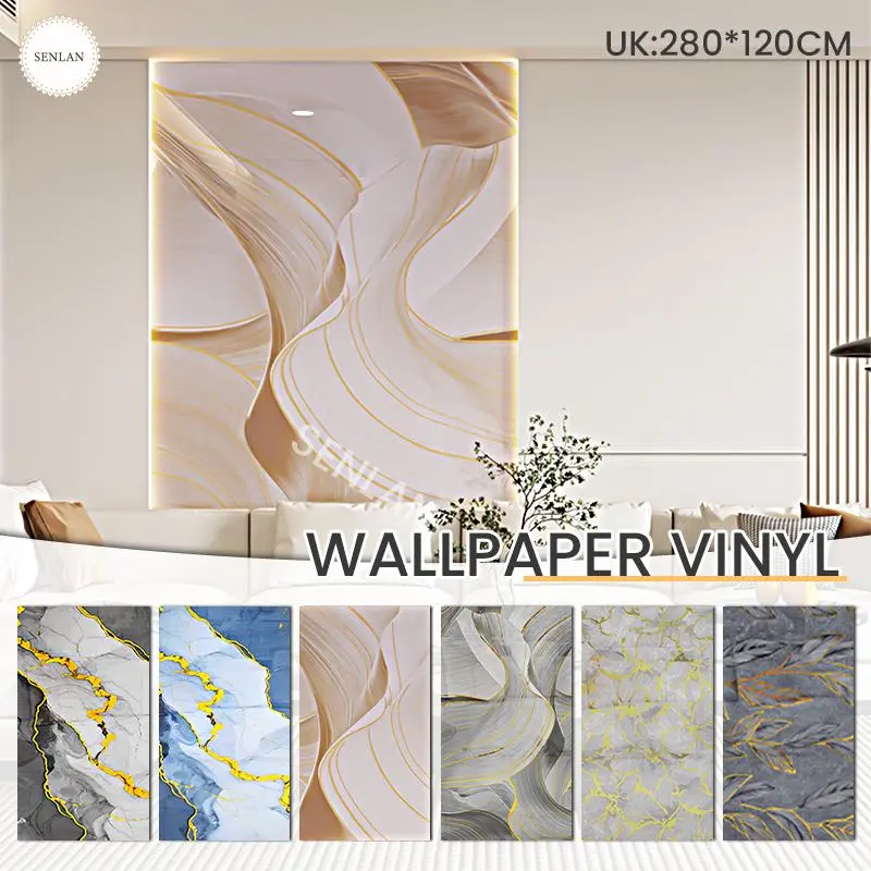 Wallpaper Dinding Vinyl Marmer 1.2 x 2.8 Meter Tebal 2.5mm / Sticker Dinding Motif Marmer PVC Foam Sheet untuk Dekorasi Kamar, Anti Air, PET Berkualitas Tinggi