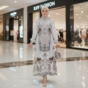 ALUNA  - READY STOCK Gamis Aira  Silk/Gamis Silk simple mewah Lebaran 2026 - gaun wanita