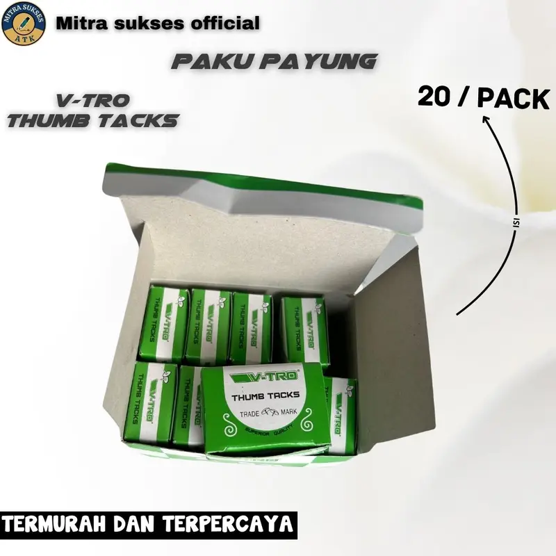 PAKU PAYUNG PINES V-TRO STARK 1 BOX ISI 10 PACK Stationery 3
