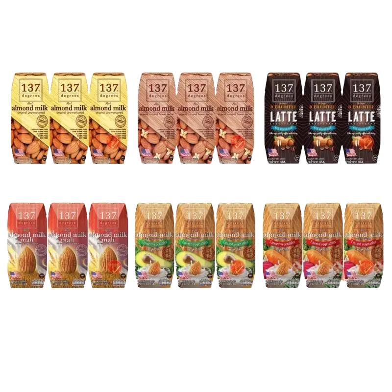 [แพ็ค3กล่อง] 137 degrees 137ดีกรี นมอัลมอนด์ อโวคาโด ลาเต้ นมถ้่ว นมสุขภาพขนาด 180 มล. x 3 กล่อง คลั
