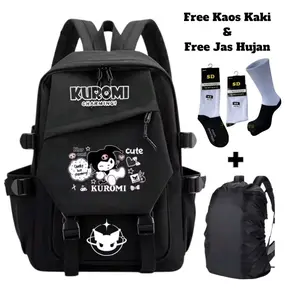 TAS RANSEL KUROMI TAS SEKOLAH SANRIO RANSEL ANAK KARAKTER TAS CINNAMOROL TSS KUROMI MELODY TAS SEKOLAH ANAK PEREMPUAN SD SMP SMA FASHION ANAK CEWEK