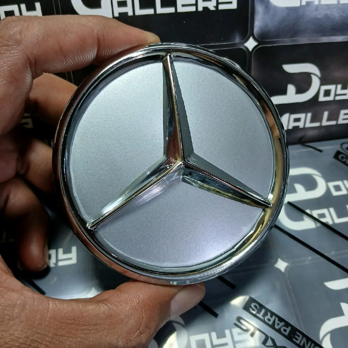 Dop roda/tutup velg mercy silver kombinasi chrome
