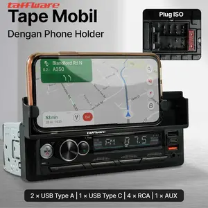 Taffware Tape Mobil Audio MP3 Player Bluetooth USB with Phone Holder - HL81