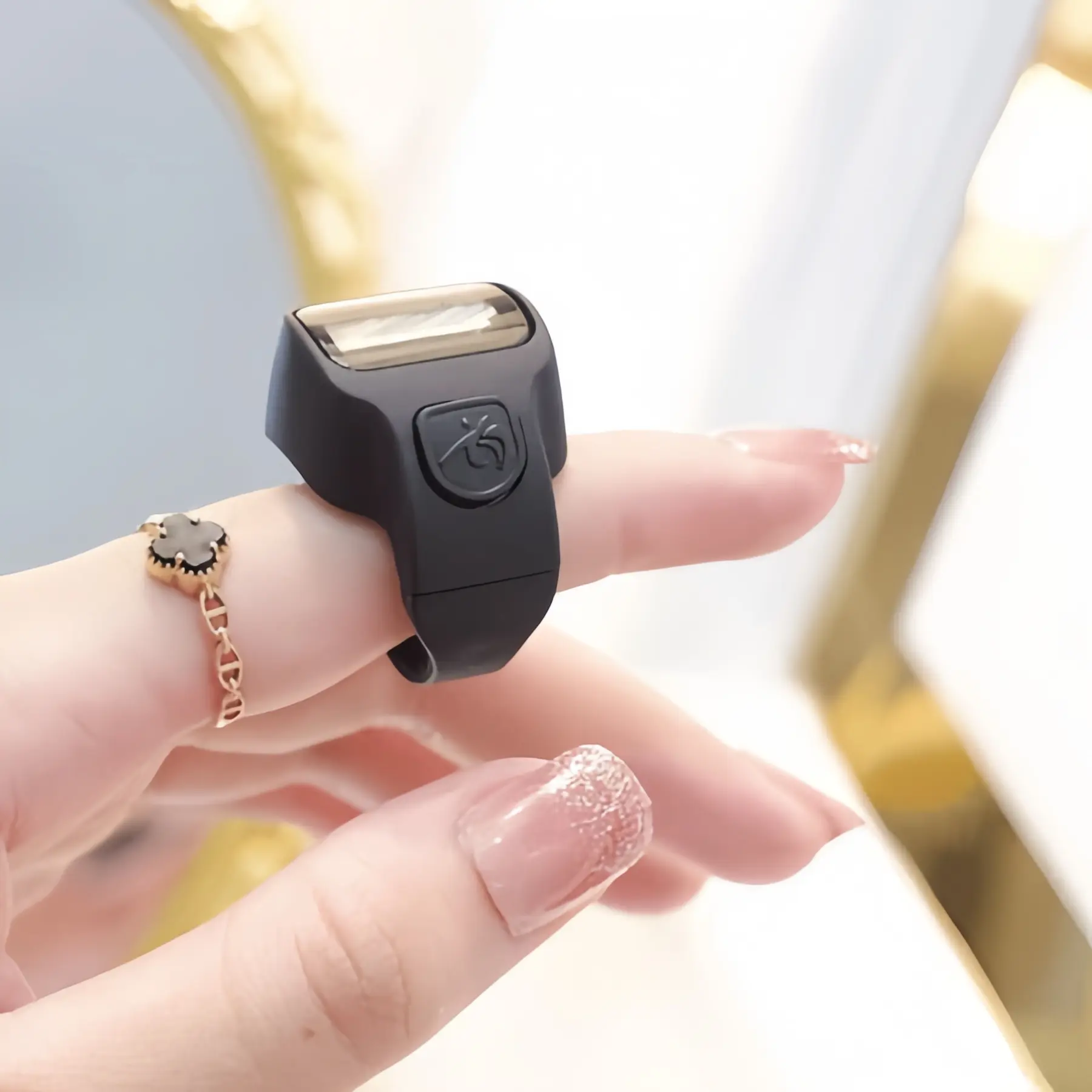 MINI RING POLOS LED Tasbih Digital Cincin Dzikir
