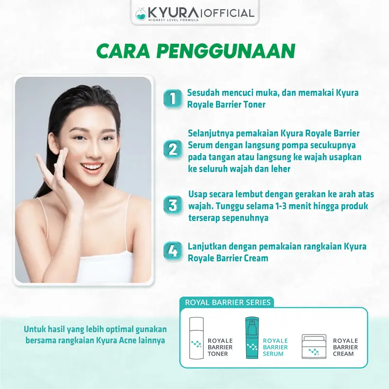 Kyura Royale Barrier Serum Mencerahkan Wajah Kusam & Perbaiki Skin Barrier 3