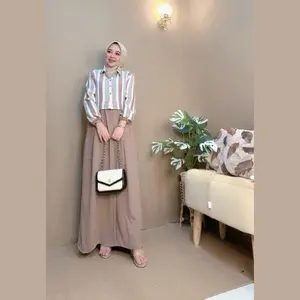 Gamis BELINDA cringkle motif kombinasi cringkle airflow