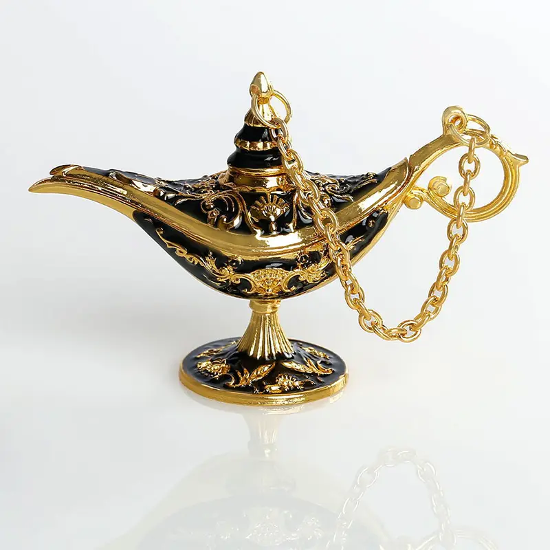 Đèn Thần Tài Ma Thuật Aladdin Sáng Tạo, Lư Hương, Đèn Ước Nguyện Kim Loại, Quà Tặng Trẻ Em, Đồ Thủ Công Trang Trí Nhà Cổ Điển Châu Âu 1