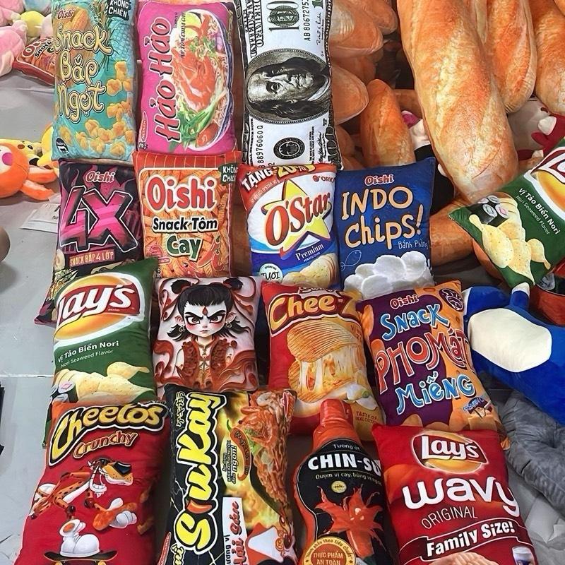 Gấu  bông ôm bánh 3D gối nằm cac loại dài 45cm