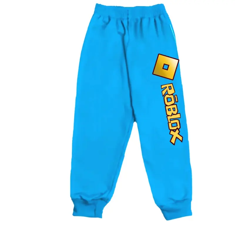 Celana Joger Panjang Anak Laki Laki Perempuan Usia 3-13 Tahun Motif Gambar Logo Roblox kolor 3