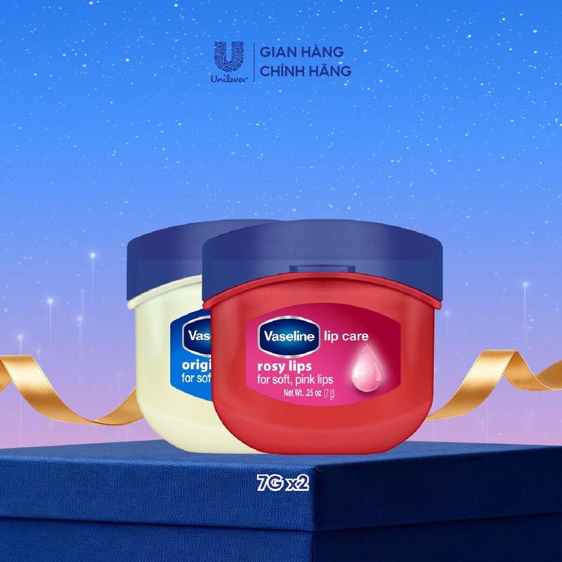 Combo 2 Sáp Dưỡng Môi Vaseline Lip Care 7g Women Nữ Son Dưỡng