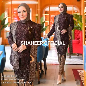 (sh) kebaya janggan bahan fukuro erika //kebaya jawa // kebaya lamaran // kebaya bridsmaid // kebaya janggan set batik