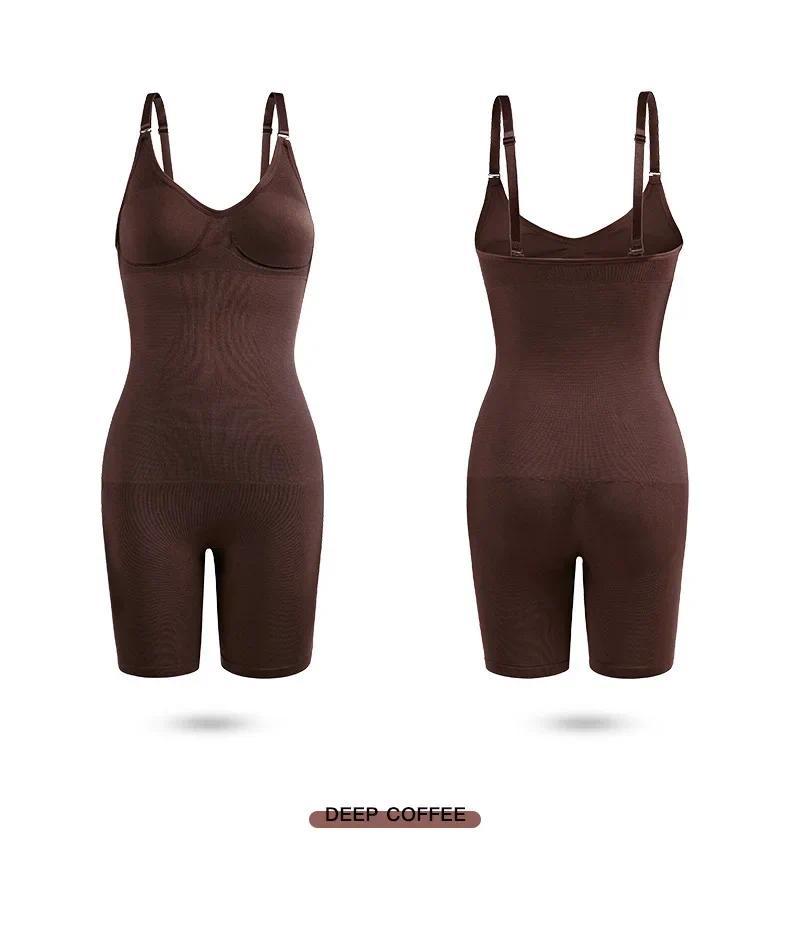 Product Introduction of Seamless Bodysuit Women Butt Lifter Shapewear Belly Control Body Shaper Corset Strappy-Back Chest Lift Correct Posture Underwear 12