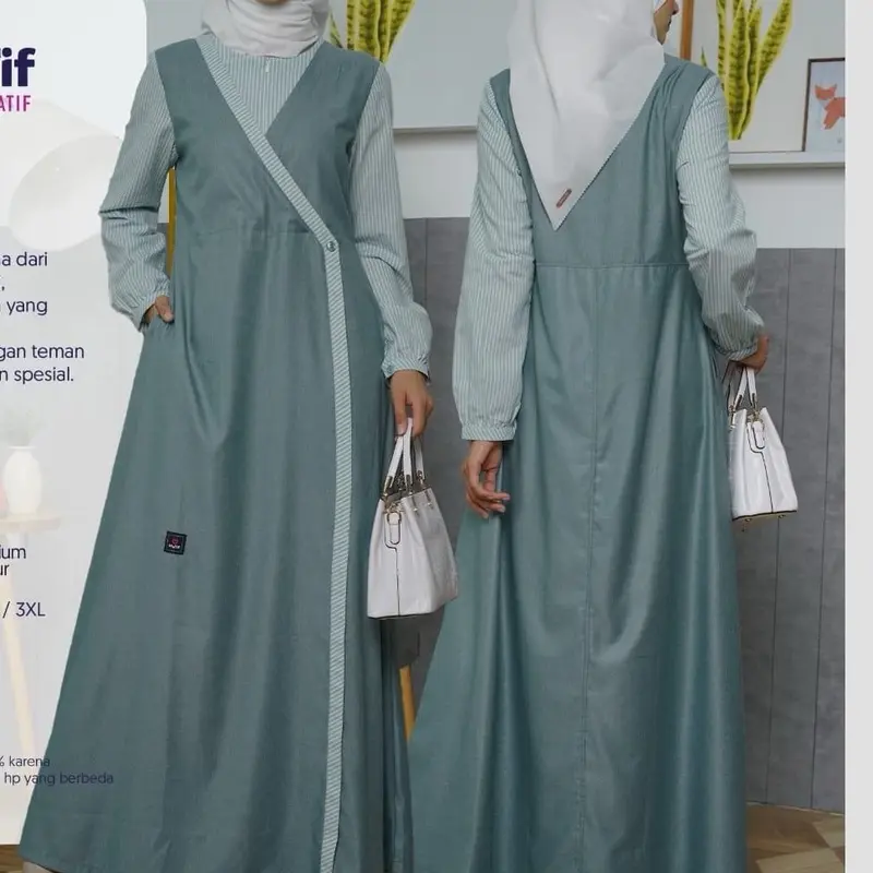 Gamis Mutif Promo diskon dress katun harian busui original ootd hijab Syari terbaru kekinian 3
