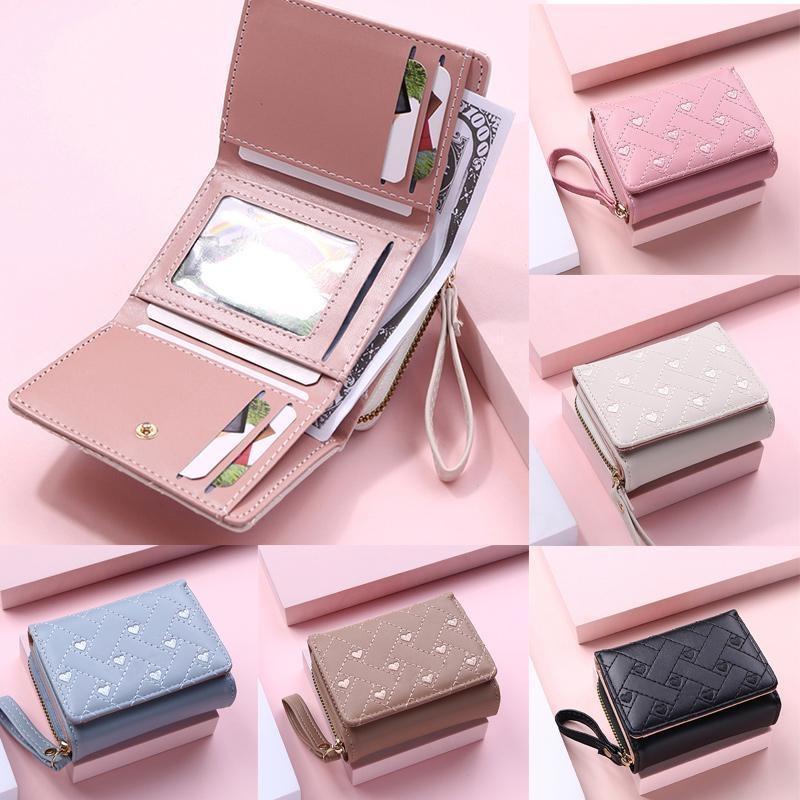 Ví Nữ, Thời Trang Mới, Kiểu Dáng Ngắn, ví đựng tiền Xu, Ví Đựng Thẻ, Cỡ Nhỏ, Ví Nữ, Ví Cầm Tay Mini Nữ Wallet Hình Chữ Nhật