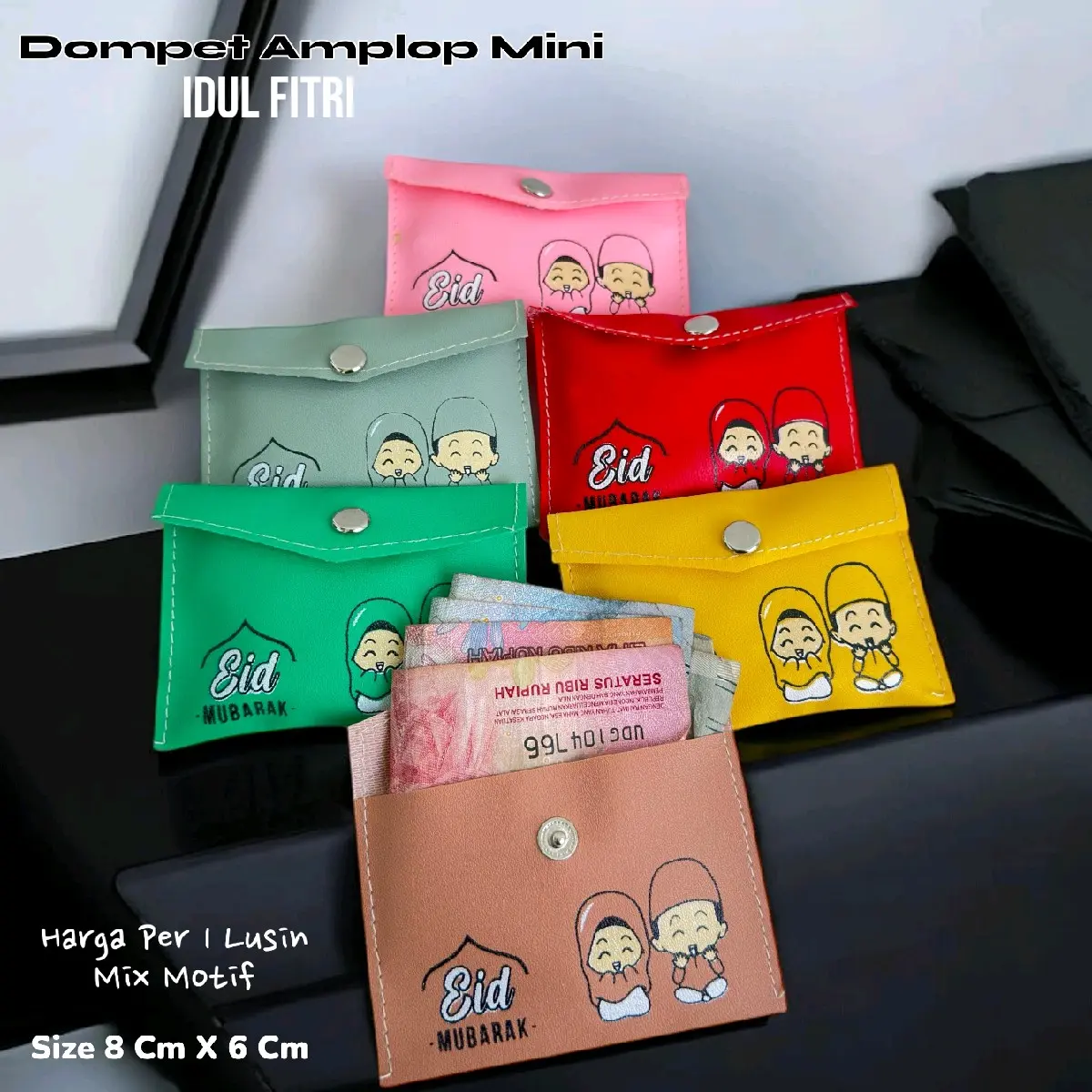 Dompet Amplop Mini Random Motif lebaran Isi 12 Pcs