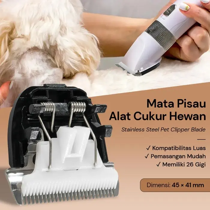 BaoRun Mata Pisau Alat Cukur Hewan Stainless Steel Pet Clipper Blade - CP44 - Silver