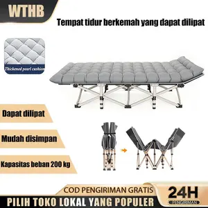 【Tempat tidur pendamping rumah sakit】 Tempat Tidur Lipat Portable Ranjang Lipat Folding  Velbed Ranjang Lipat Besi Sofa Santai Outdoor Indoor travel bed Kasur Angin Mobil Travelling Camping Air Mattress Sleeping Pad Bantalan Tebal Berkemah Portabel felbed