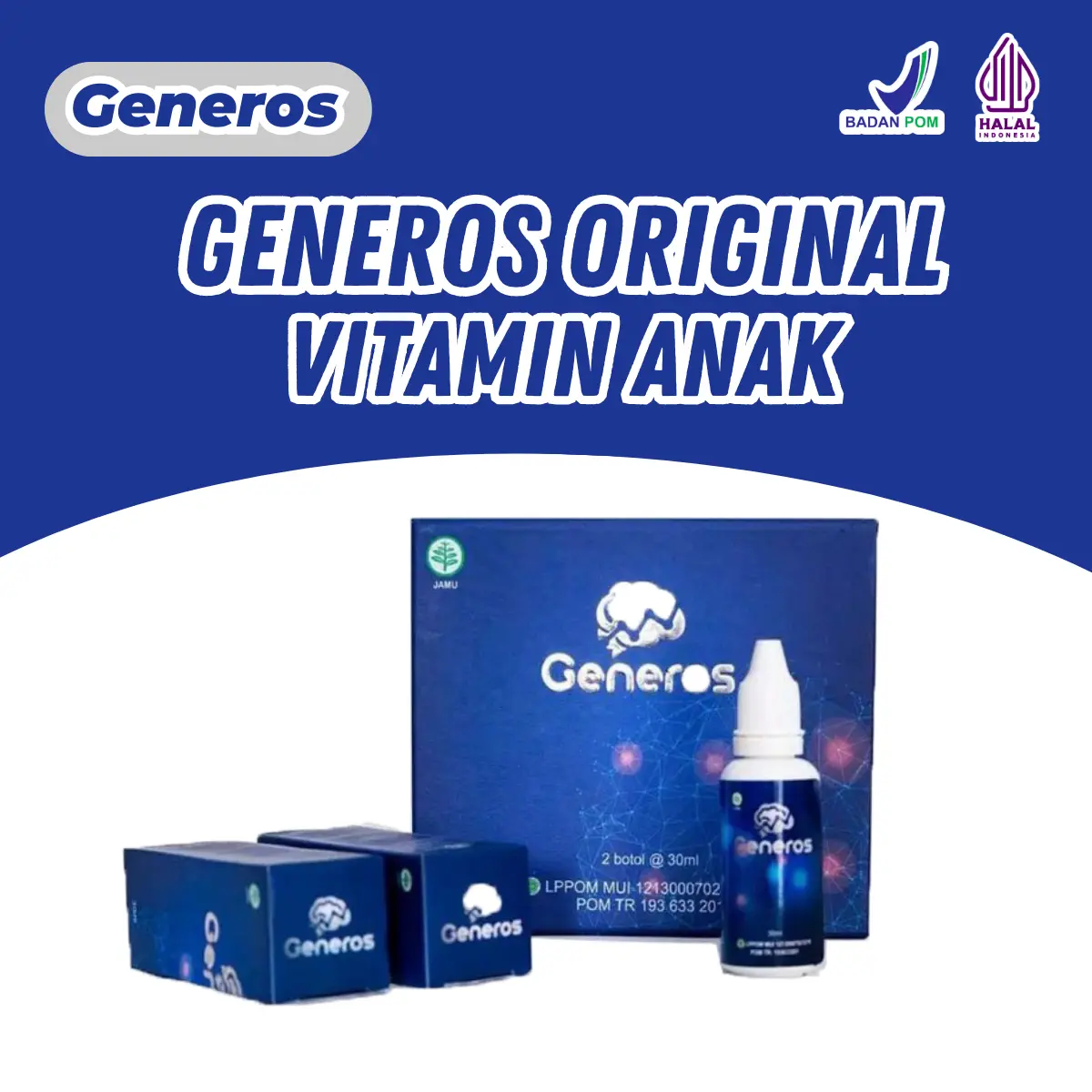 Generos Vitamin Otak Anak Spech Delay Generos Official Halal BPOM 3 Box
