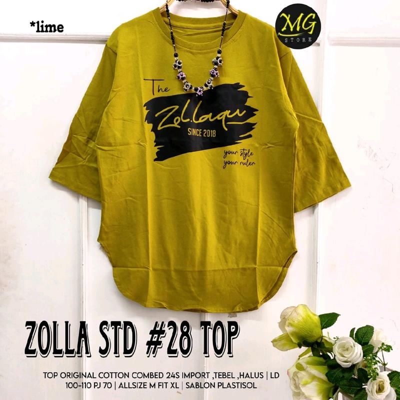 kaos santai, atasan kekinian, atasan wanita, halus, katun combed, import, zollaqu, zolla std#28 top//by mg store Casual 1
