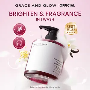 Grace and Glow Brightening Body Wash | Shower Gel Grace and Glow | English Pear, Rouge540, Miss Moisture, Peony | Sabun Mandi Cair Wangi Parfum yang Mencerahkan, Membersihkan, Melembutkan Tubuh, Kulit Lebih Segar & Tangan Terawat