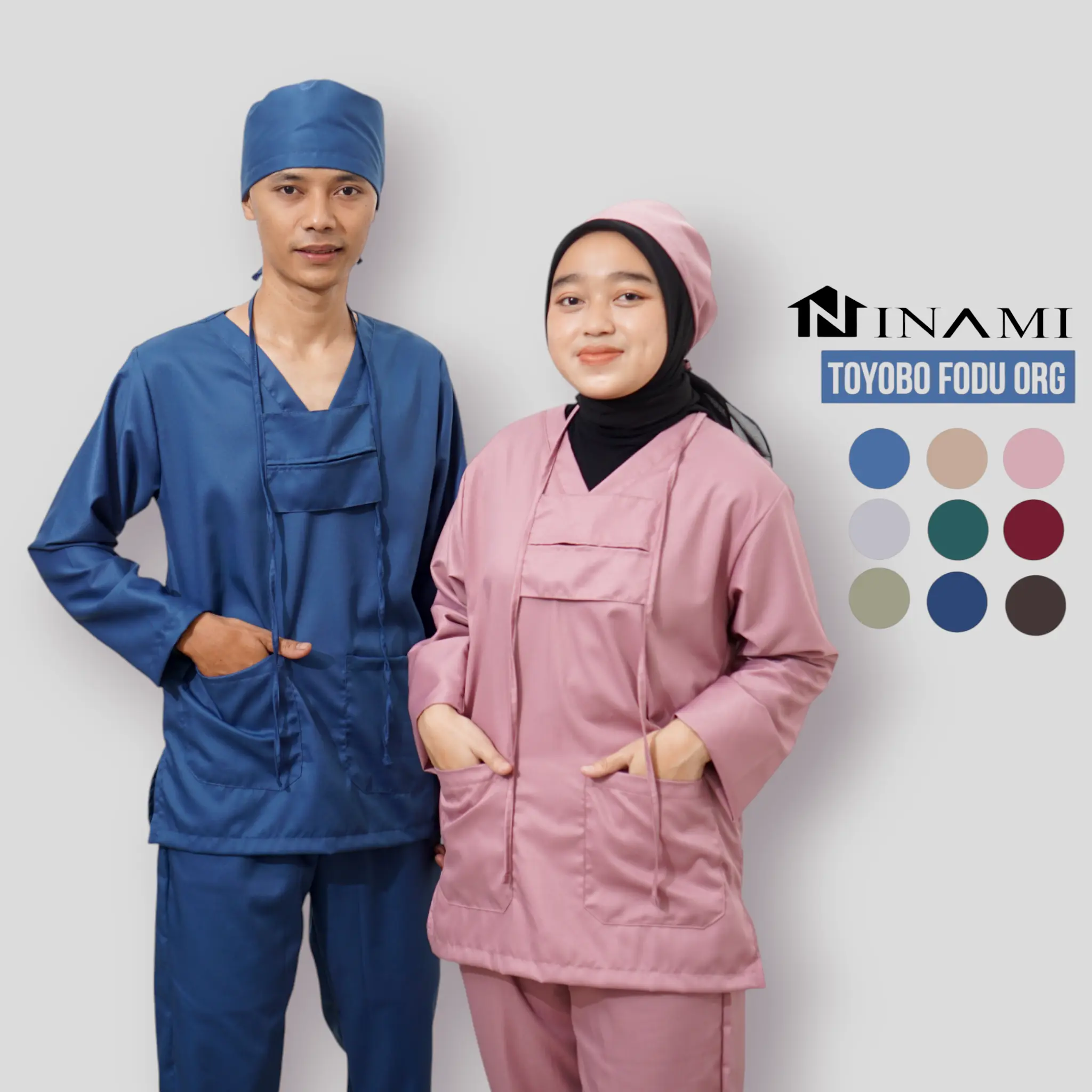 Baju Ok Medis - Lengan Panjang - Baju Perawat - Scrub Medis - Baju Oka Model Terbaru - Bahan Toyobo Fodu Org