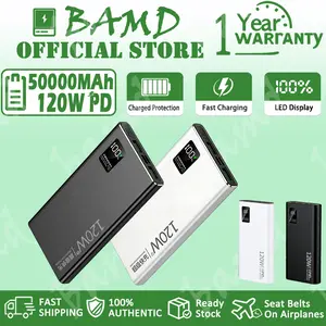 Powerbank 120W Fast Charging 50000mAh Ultra Large Capacity LED Display Perlindungan Cerdas Port Multi USB Type-C