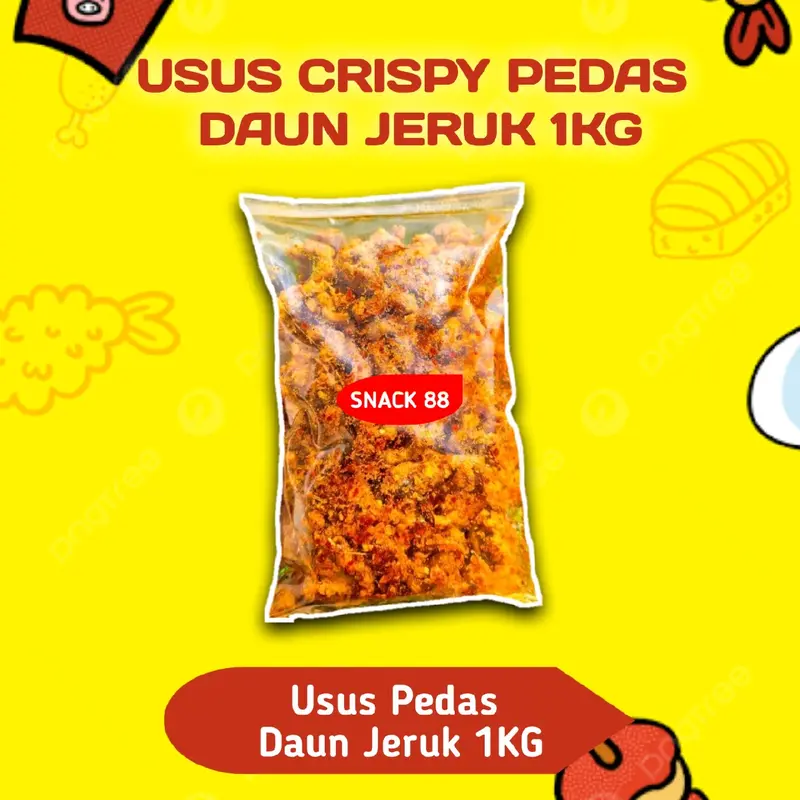 Usus Ayam Crispy pedas daun jeruk 1kg 0