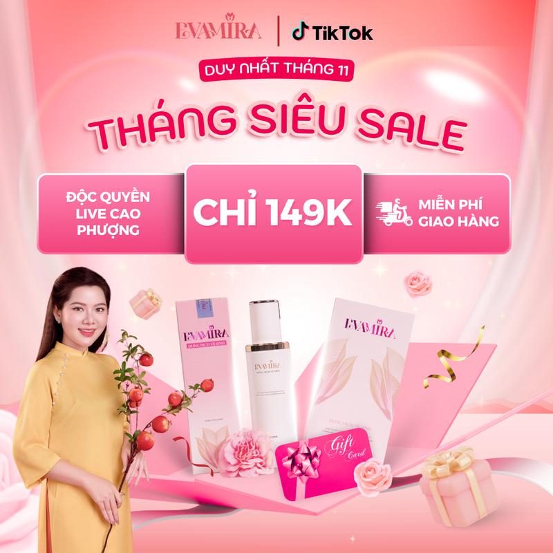 Evamira Dung Dịch Vệ Sinh Dạng Gel Thành Phần Tự Nhiên 100ml Chống Khô Rát Làm Thơm Vùng Kín Bảo Vệ Tác Nhân Gây Hại