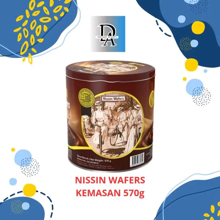 Nissin wafer kaleng kemasan 570g Biskuit Kering Makanan hampers ramadhan jajan kuekalengan murah parcelle baran