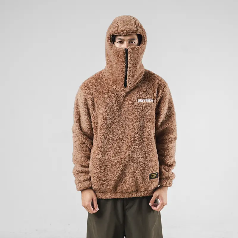 House of Smith Grin Sherpa Hoodie Oversized #4 - Sweater Hoodie Oversize Halfzip Pria