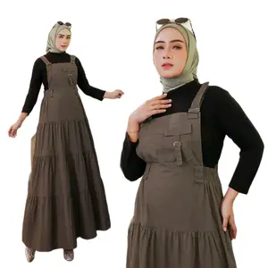 Pasolex Overall Flamenka 1248 - Overall Ruffle Wanita Baby Canvas Overall Dress