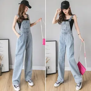 COD MURAH LEBAY - jumpsuit jeans wanita korean style oversize vintage polos premium kekinian casual celana kodok jeans wanita