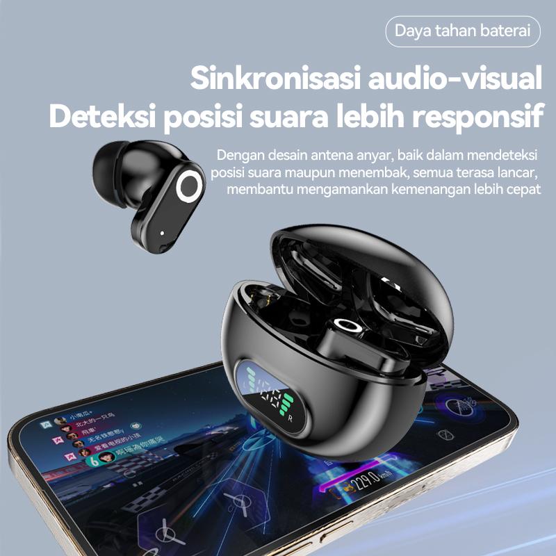 [COD] Yincoree [J16] Earphone Bluetooth 6.0 TWS - Reduksi Kebisingan Hybrid -48dB, 6-MIC ENC, 24 Jam Baterai, Latensi Rendah 0.04s, Audio 360° - Headset Nirkabel Kulit Gading untuk Gaming & Kerja In Ear Peredam Mikrofon Bawaan