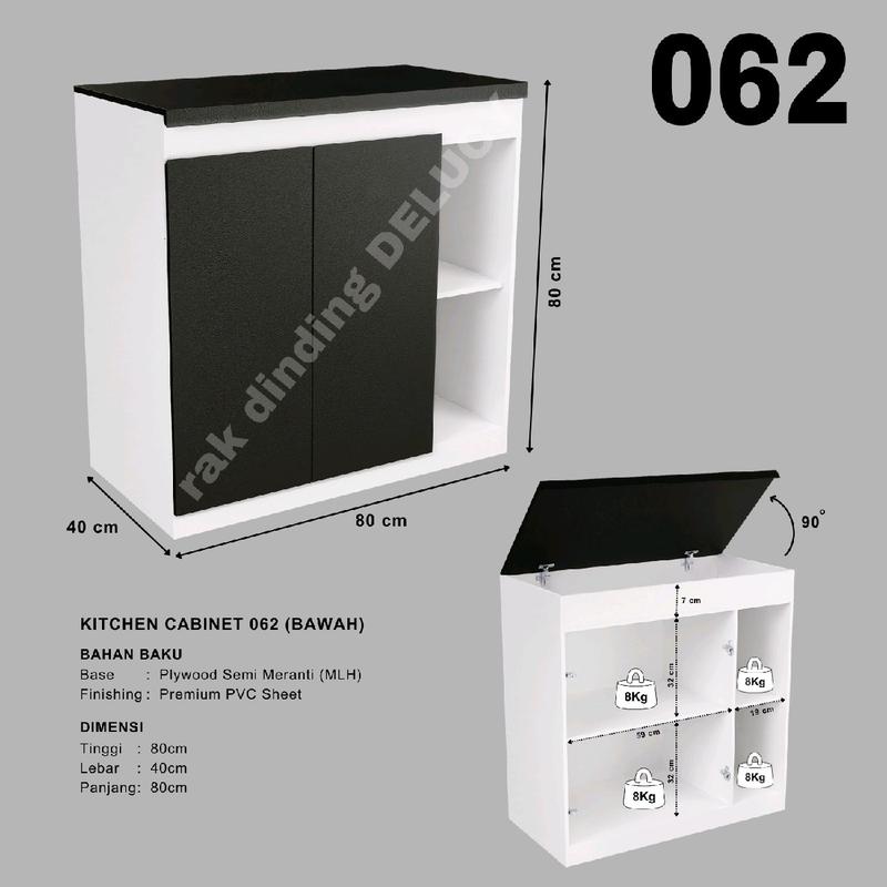 Kitchen Set Lemari Dapur Kabinet Dapur Atas Bawah Minimalis  Multifungsi Serbaguna 6