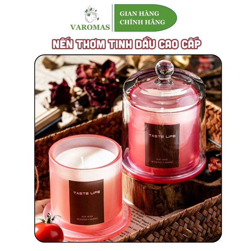  Nến Thơm Tinh Dầu Hộp Thuỷ Tinh Cao Cấp By Me VAROMAS Làm Thơm Phòng Làm Decor Mùi Hương Thiên Nhiên Không Khói NEN05 