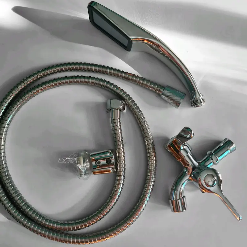 paket komplit shower mandi 4 in 1. Set hand  shower 300 lubang stainless Stainless 4