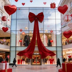Moño de terciopelo navideño, Nudo de mariposa de tela con cola extra larga, Adorno colgante para decoración de árbol de Navidad, Arreglo de hotel